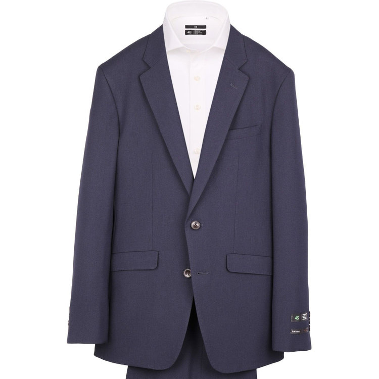 スーツセレクト 【発送在庫あり】【SLIM TAPERED_2】【春夏】コーディネートパンツ付き/2釦シングルスーツ 0タック/ネイビー+グレーソリッドパンツ/ウエストシャーリング/4S SUSTAINABILITY&ECOLOGY FABRIC/※パンツ裾上げ済仕様 ネイビー系(紺)