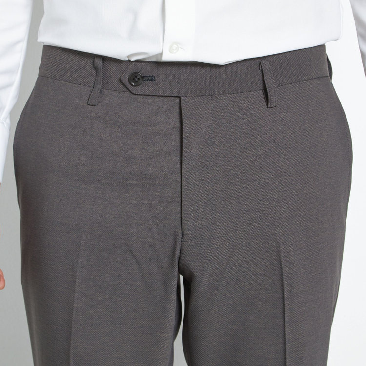 ブラックライン 【SLIM TAPERED】【年間】ウォッシャブル0タックテーパードパンツ/グレー/裾上げ済仕様 グレー中間