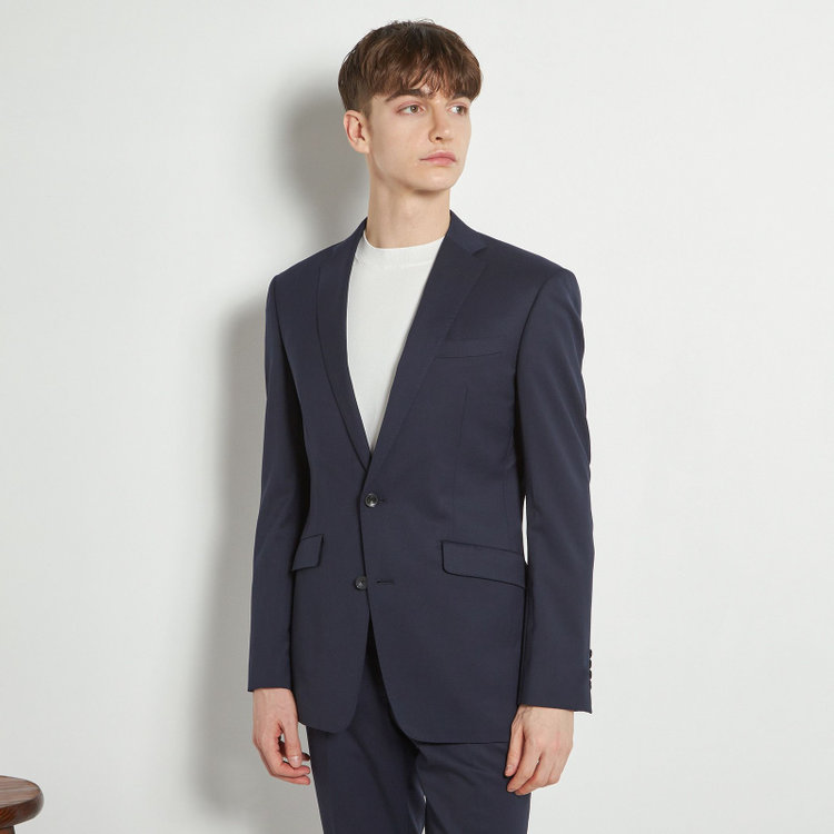 ブラックライン 【KSW】【年間】2釦シングルスーツ 0タック/ネイビー/ウエストムーブ/ウォッシャブル/MOVING STRETCH/※裾上げ必要 紺中間