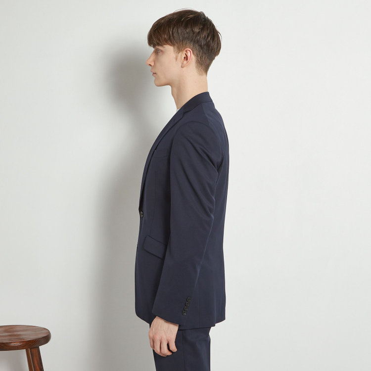 ブラックライン 【KSW】【年間】2釦シングルスーツ 0タック/ネイビー/ウエストムーブ/ウォッシャブル/MOVING STRETCH/※裾上げ必要 紺中間