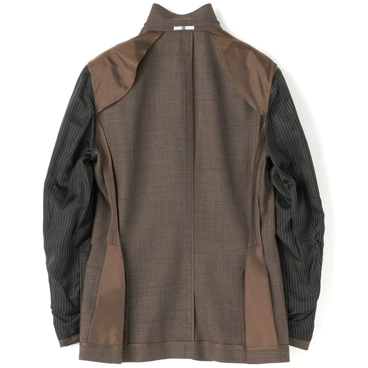 シルバーライン 【CLASSICO TAPERED】【春夏】3釦段返りシングルスーツ 2タック/ブラウン/NEW ZEALAND WOOL MIX/裾直し必要 茶中間