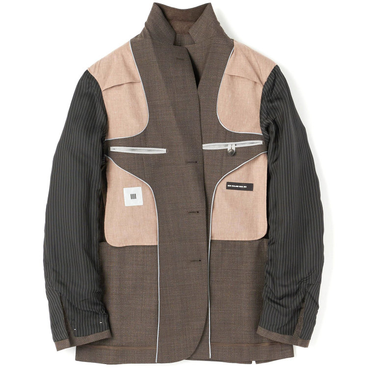 シルバーライン 【CLASSICO TAPERED】【春夏】3釦段返りシングルスーツ 2タック/ブラウン/NEW ZEALAND WOOL MIX/裾直し必要 茶中間