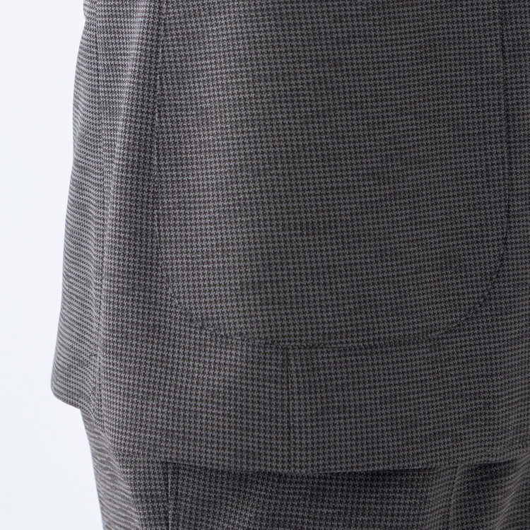 シルバーライン 【CLASSICO TAPERED】【春夏】2釦シングルジャケット/グレー&ブラック×ハウンドトゥース/パッチポケット/4S SUSTAINABILITY&ECOLOGY FABRIC グレー濃色