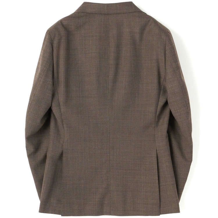 シルバーライン 【CLASSICO TAPERED】【春夏】3釦段返りシングルスーツ 2タック/ブラウン/NEW ZEALAND WOOL MIX/裾直し必要 茶中間