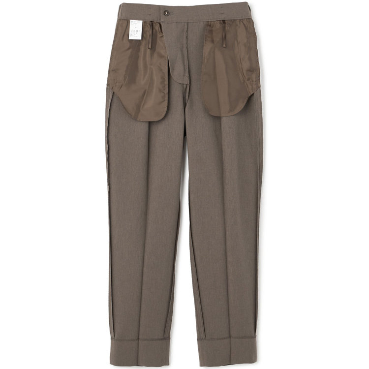 シルバーライン 【SILVER LINE】【年間】1釦シングルパンツスーツ/ブラウン/ウォッシャブル/ウエストシャーリング/4S SUSTAINABILITY&ECOLOGY FABRIC/※パンツ裾上げ済仕様 茶中間