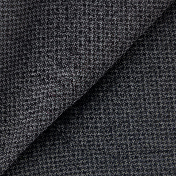 シルバーライン 【CLASSICO TAPERED】【春夏】2釦シングルジャケット/グレー&ブラック×ハウンドトゥース/パッチポケット/4S SUSTAINABILITY&ECOLOGY FABRIC グレー濃色