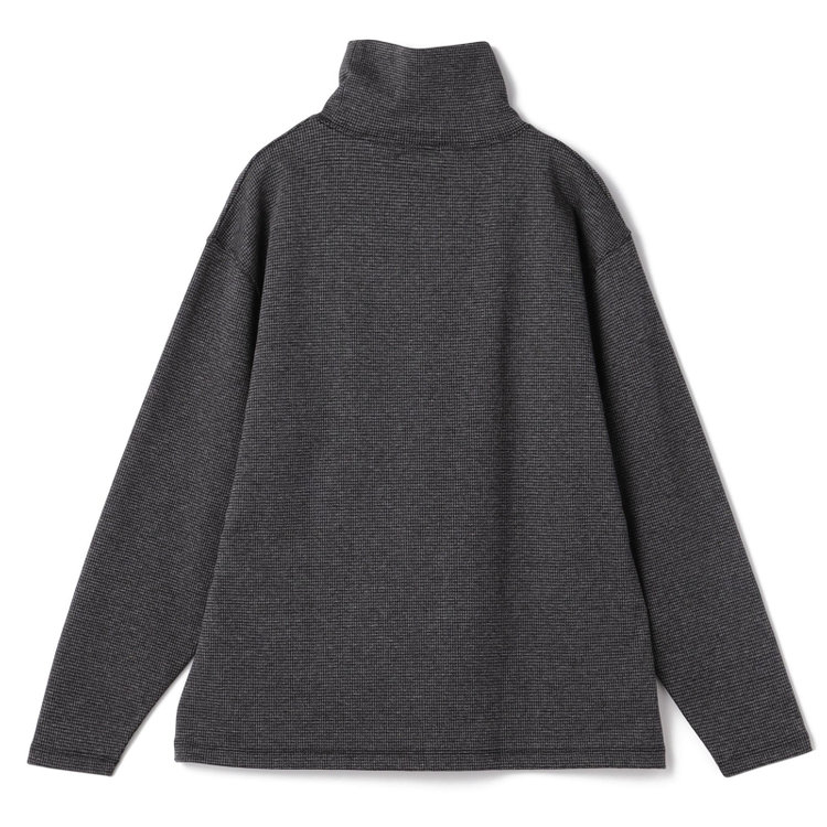 スーツセレクト 【RBC】【秋冬】オフタートルネックニット/ブラック&グレー×ハウンドトゥース 黒