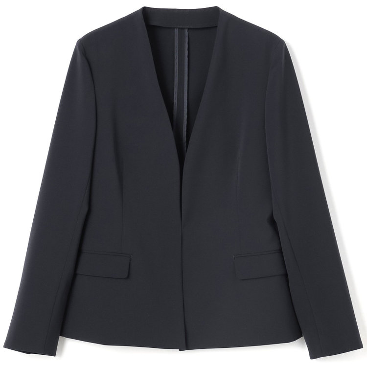 シルバーライン 【SL】【年間】ノーカラージャケット/ネイビー/ウォッシャブル 紺中間