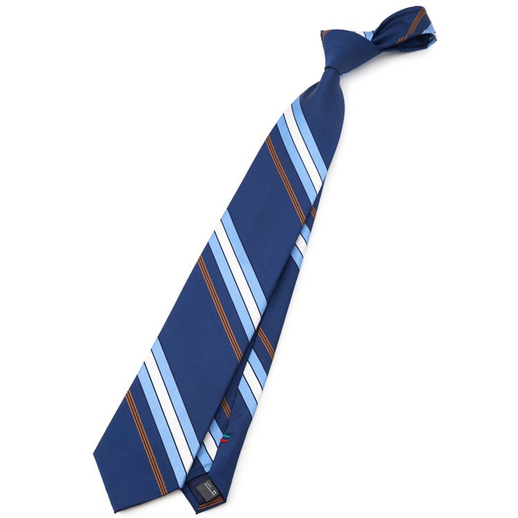 シルバーライン 【SILVER LINE】シルクブレンドストライプネクタイ 8.０cm幅/ネイビー その他