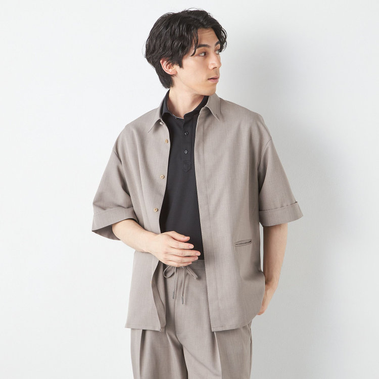 ブラックライン 「TailoredCasual」【春夏】ハーフスリーブシャツ/ブラウン その他