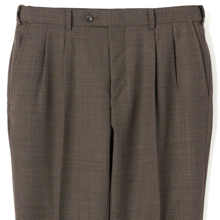 シルバーライン 【CLASSICO TAPERED】【春夏】3釦段返りシングルスーツ 2タック/ブラウン/NEW ZEALAND WOOL MIX/裾直し必要 茶中間