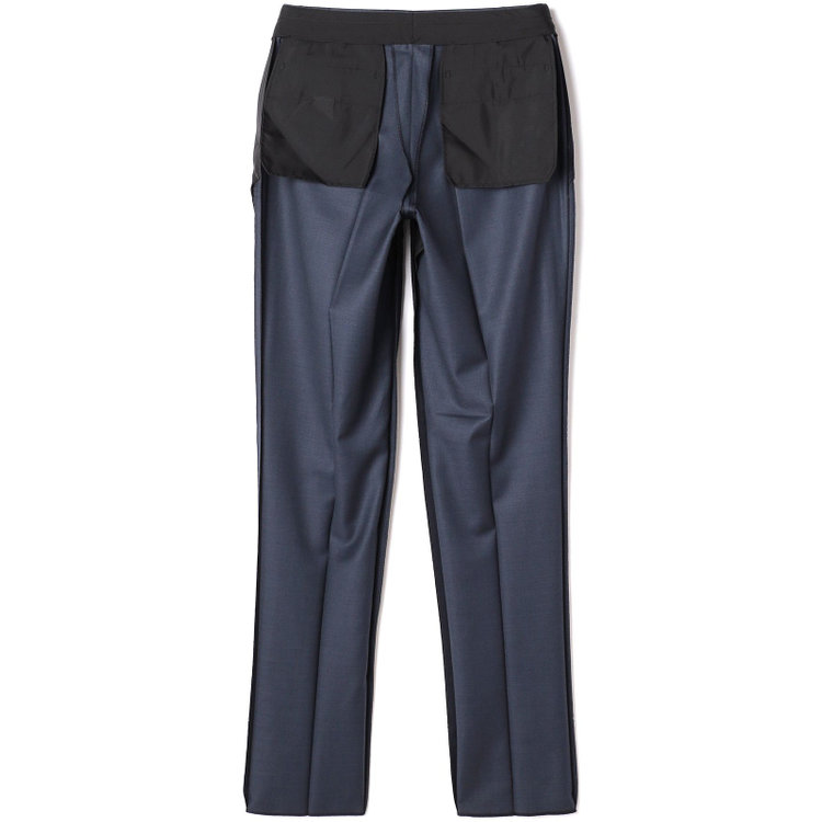 シルバーライン 【CLASSICO TAPERED】【秋冬】2釦シングルスーツ 1タック/ネイビー×メランジ調ソリッド/ウエストムーブ/Ermenegildo Zegna Traveller /※裾上げ必要 紺中間