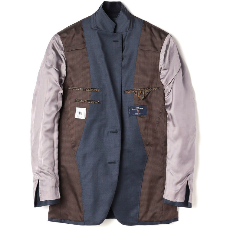 シルバーライン 【CLASSICO TAPERED】【秋冬】2釦シングルスーツ 1タック/ネイビー×メランジ調ソリッド/ウエストムーブ/Ermenegildo Zegna Traveller /※裾上げ必要 紺中間