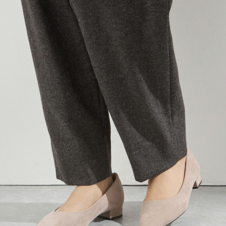 ブラックライン 【BLACK LINE】2タックバレルパンツ/ブラウン/※裾上げ済み仕様 茶中間