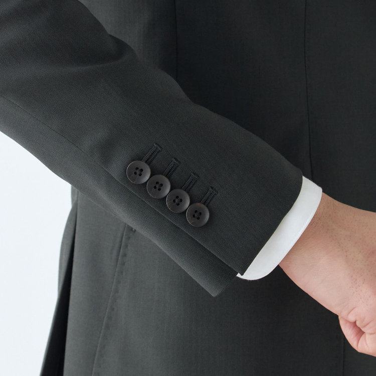 シルバーライン 【発送在庫あり】【CLASSICO TAPERED】【春夏】3釦段返りシングルスーツ 2タック/カーキ×シャドーストライプ/パッチポケット/ウエストムーブ仕様/MARZOTTO/※パンツ裾直し必要 緑中間