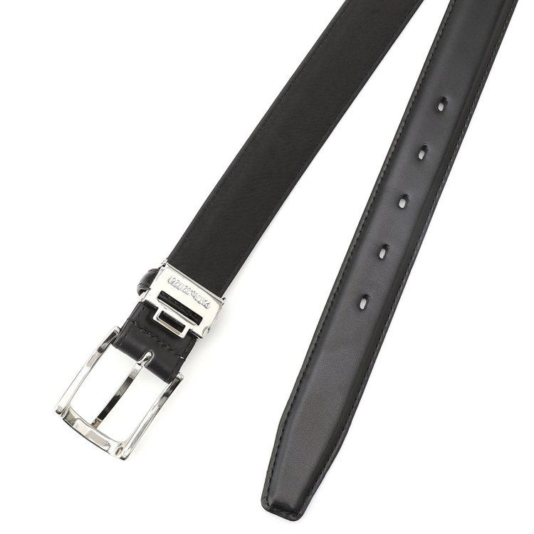 シルバーライン ピンバックルベルト 3.0cm幅/ブラック/MADE IN JAPAN(ウエスト93cmまで対応) 黒