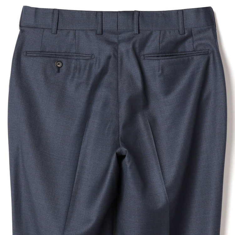 シルバーライン 【CLASSICO TAPERED】【秋冬】2釦シングルスーツ 1タック/ネイビー×メランジ調ソリッド/ウエストムーブ/Ermenegildo Zegna Traveller /※裾上げ必要 紺中間