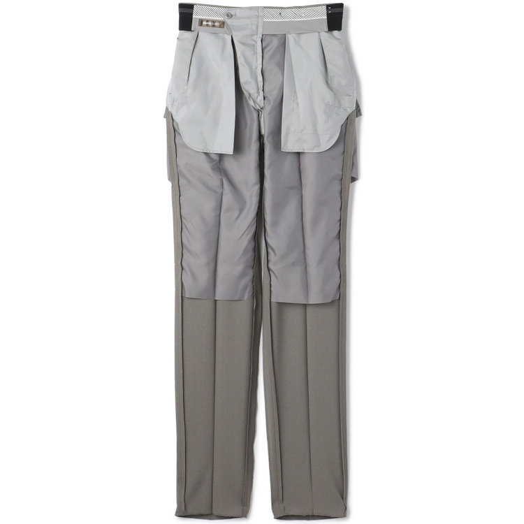 シルバーライン 【5DAYS CLOSET】【RBC】【春夏】1タックテーパードパンツ/グレージュ/ウエストムーブ/4S SUSTAINABILITY&ECOLOGY FABRIC/※裾上げ必要 グレー中間