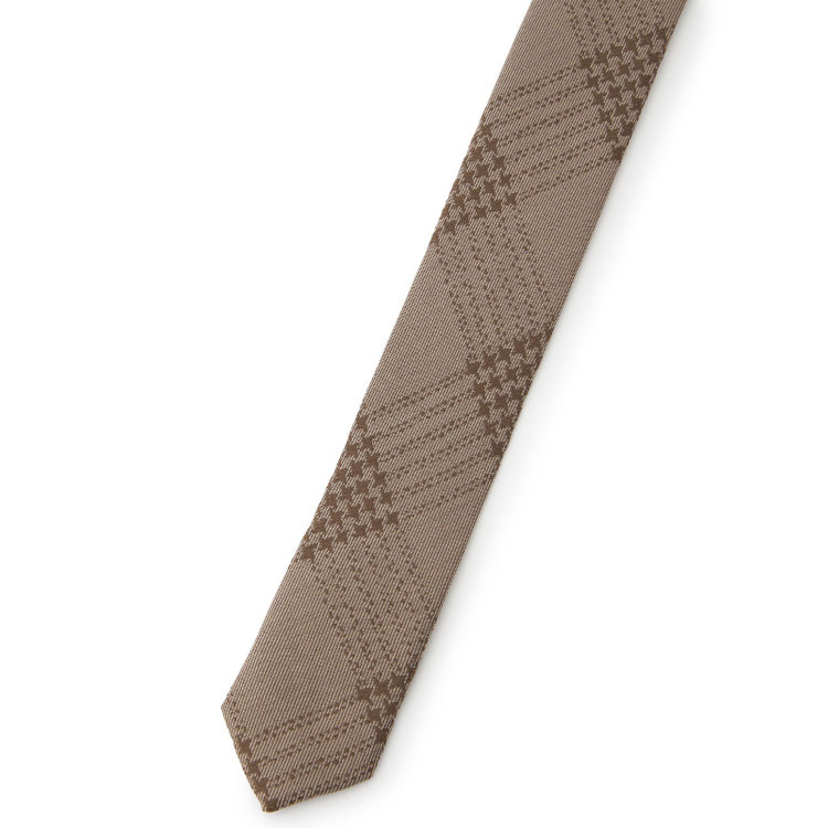 シルバーライン 【SILVER LINE】シルクチェックネクタイ 8.0cm幅/ブラウン その他