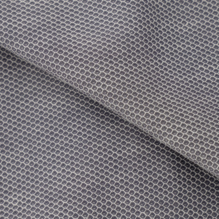 ブラックライン 【発送在庫あり】【BLACK LINE/半袖】ボタンダウンワイシャツ/グレー×ドビー/「4S HONEYCOMB MESH」スーパーノンアイロン・ストレッチ グレー中間