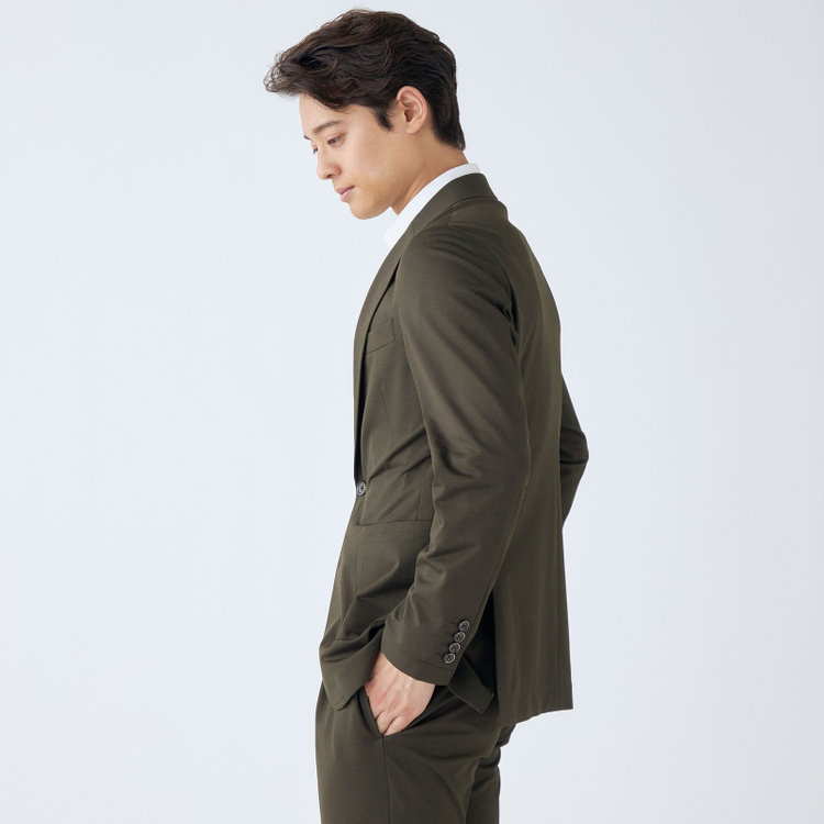 シルバーライン 【発送在庫あり】【CLASSICO TAPERED】【春夏】2釦シングルジャケット/カーキ/パッチポケット/4S SUSTAINABILITY&ECOLOGY FABRIC/RIRANCHA 黄淡色
