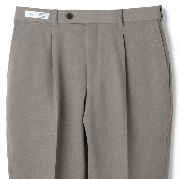 シルバーライン 【5DAYS CLOSET】【RBC】【春夏】1タックテーパードパンツ/グレージュ/ウエストムーブ/4S SUSTAINABILITY&ECOLOGY FABRIC/※裾上げ必要 グレー中間