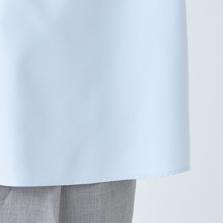 シルバーライン 【SILVER LINE/5分袖】パフスリーブスタンドカラープルオーバー/ブルー 青淡色