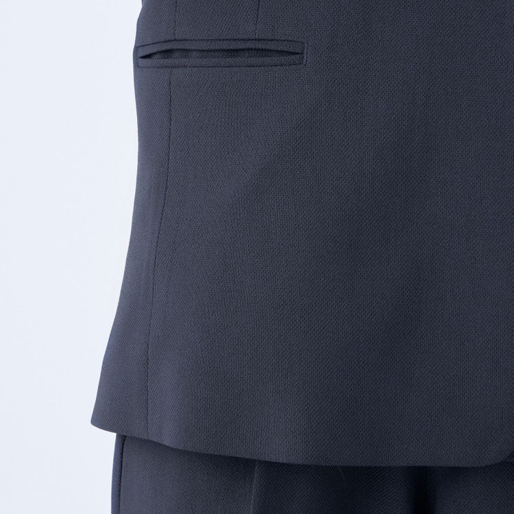 シルバーライン 【SL】【年間】ノーカラージャケット/ネイビー/シルバー釦 紺中間