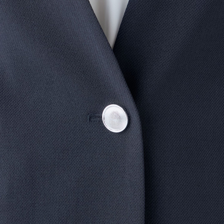 シルバーライン 【SL】【年間】ノーカラージャケット/ネイビー/シルバー釦 紺中間