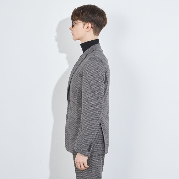 シルバーライン 【5DAYS CLOSET】【RBC】【秋冬】2釦ジャケット/グレー×チェック/パッチポケット グレー中間