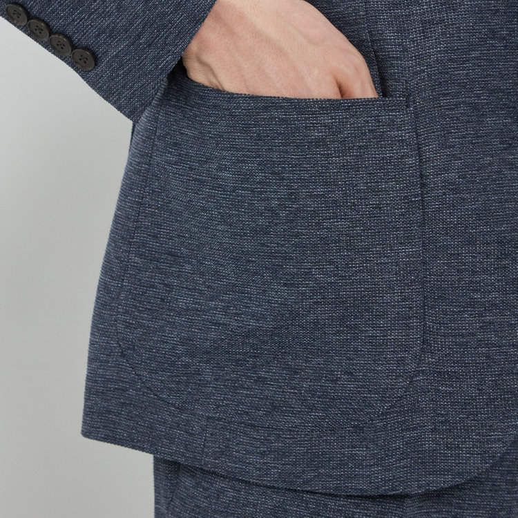 シルバーライン 【5DAYS CLOSET】【RBC】【春夏】2釦シングルジャケット/ネイビー×レノクロス/4S SUSTAINABILITY&ECOLOGY FABRIC 紺中間