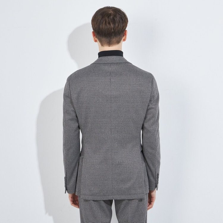 シルバーライン 【5DAYS CLOSET】【RBC】【秋冬】2釦ジャケット/グレー×チェック/パッチポケット グレー中間