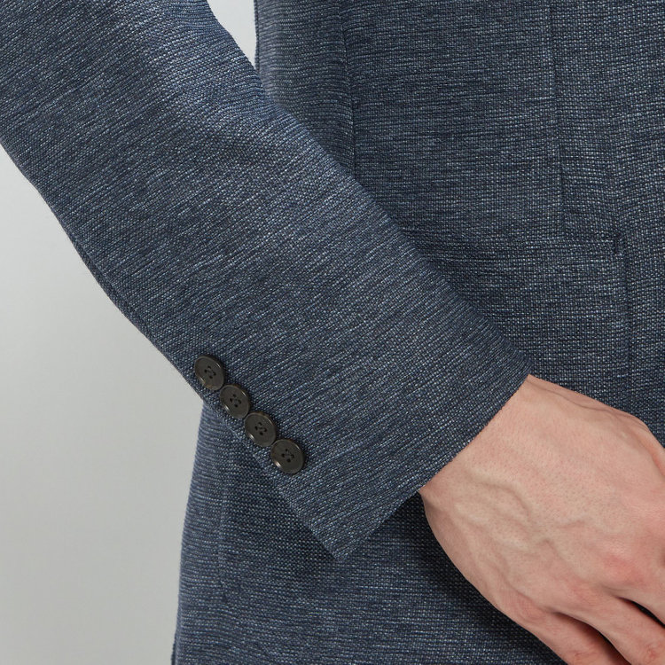 シルバーライン 【5DAYS CLOSET】【RBC】【春夏】2釦シングルジャケット/ネイビー×レノクロス/4S SUSTAINABILITY&ECOLOGY FABRIC 紺中間