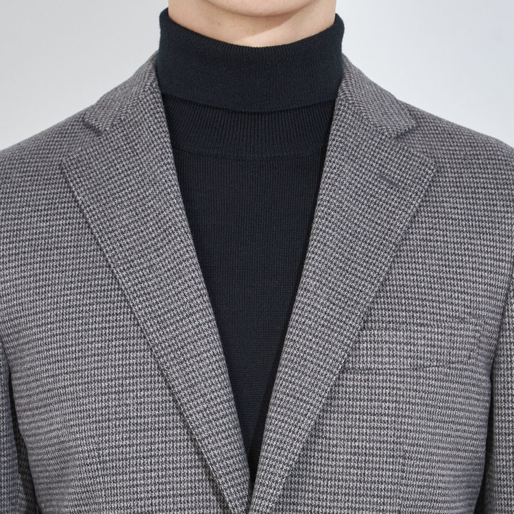 シルバーライン 【5DAYS CLOSET】【RBC】【秋冬】2釦ジャケット/グレー×チェック/パッチポケット グレー中間