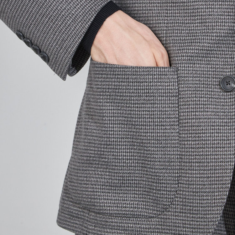 シルバーライン 【5DAYS CLOSET】【RBC】【秋冬】2釦ジャケット/グレー×チェック/パッチポケット グレー中間