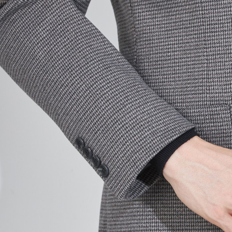 シルバーライン 【5DAYS CLOSET】【RBC】【秋冬】2釦ジャケット/グレー×チェック/パッチポケット グレー中間