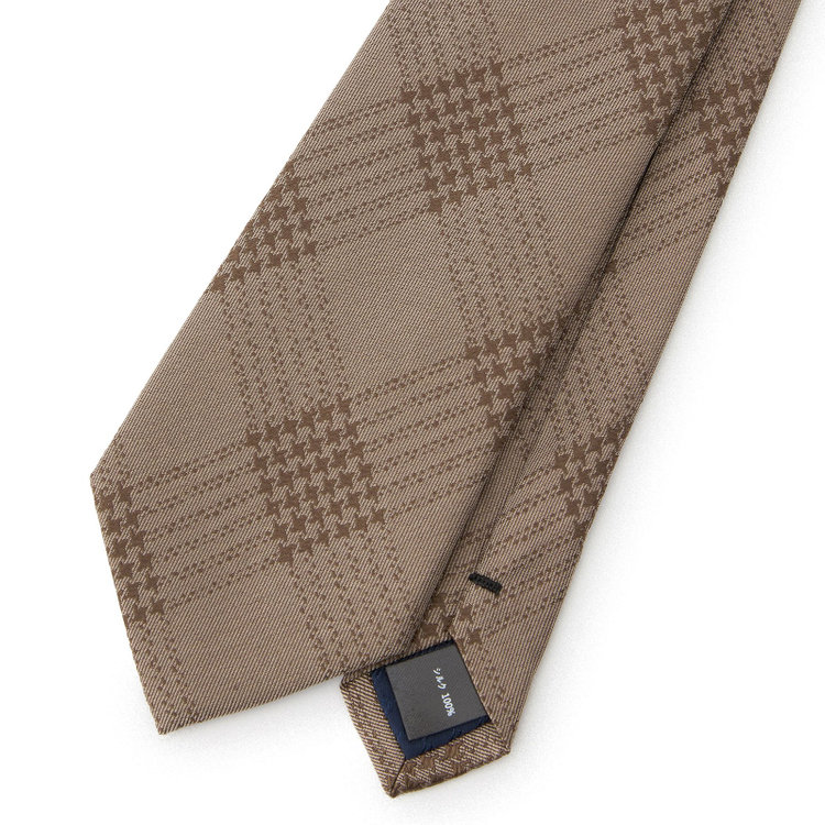 シルバーライン 【SILVER LINE】シルクチェックネクタイ 8.0cm幅/ブラウン その他