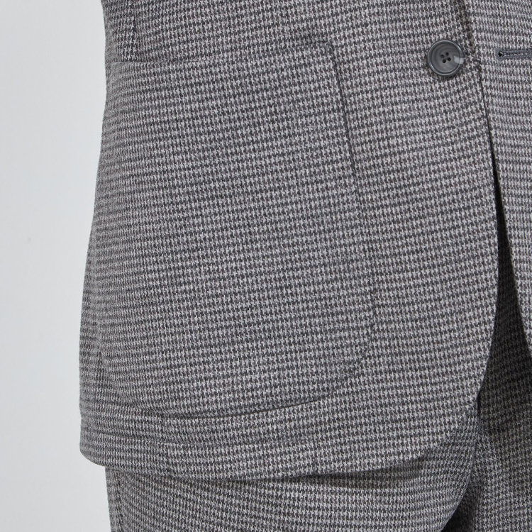 シルバーライン 【5DAYS CLOSET】【RBC】【秋冬】2釦ジャケット/グレー×チェック/パッチポケット グレー中間