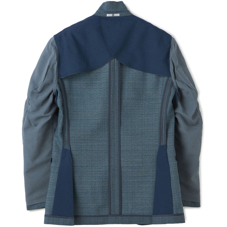 シルバーライン 【CLASSICO TAPERED】【春夏】3釦段返りシングルスーツ 2タック/ネイビーグリーン/パッチポケット/ウエストムーブ/MARZOTTO/※裾上げ必要 緑中間