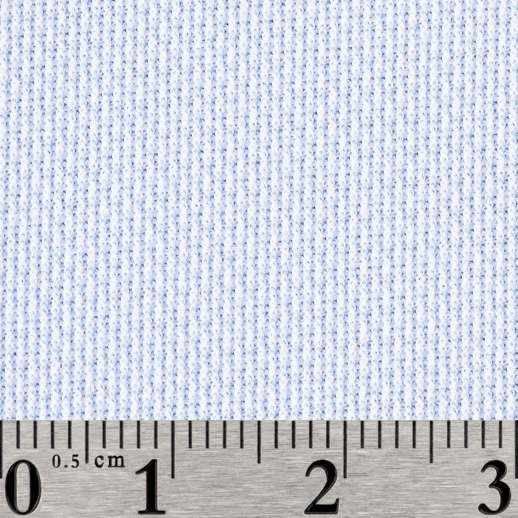 スーツセレクト 【国内縫製】【パターンオーダー】【形態安定】ワイシャツ/サックス×ドビー/トリコットニット/ストレッチ素材/吸水速乾(POLYESTER100%) 青淡色