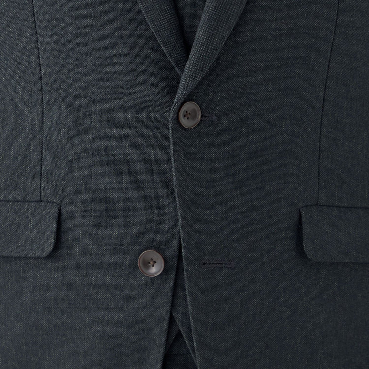 ブラックライン 【発送在庫あり】【SLIM TAPERED_2】【秋冬】2釦シングルスリーピーススーツ 0タック/グリーン/ウエストシャーリング/4S SUSTAINABILITY&ECOLOGY FABRIC/※パンツ裾上げ済仕様 緑濃色