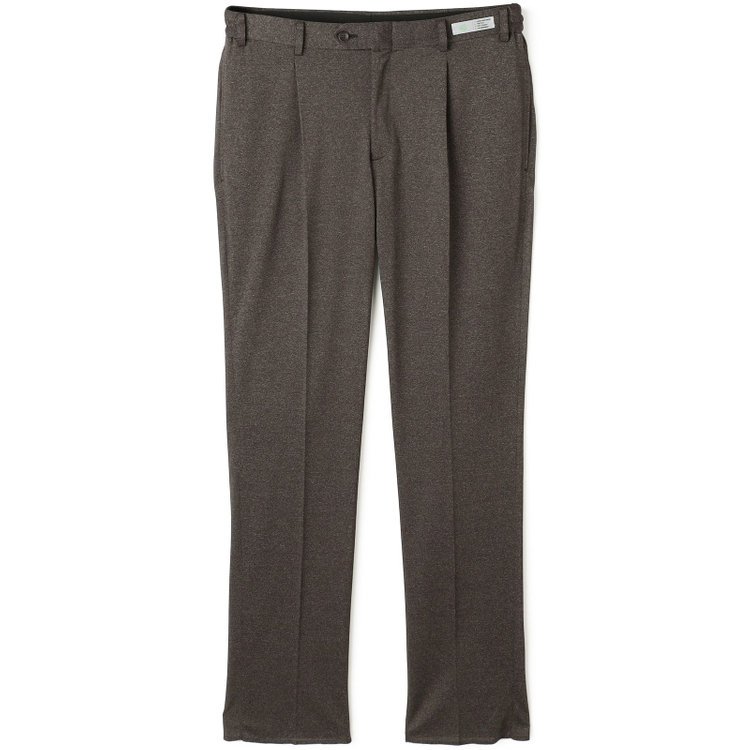 シルバーライン 【CLASSICO TAPERED】【春夏】1タックテーパードパンツ/ブラウン/ウエストシャーリング/4S SUSTAINABILITY&ECOLOGY FABRIC/※裾上げ必要 茶濃色