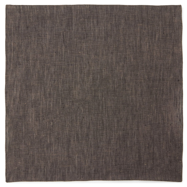 シルバーライン リネンポケットチーフ/ブラウン 茶中間