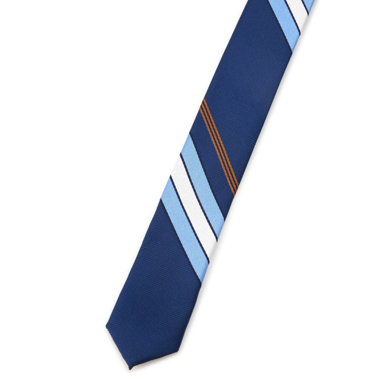 シルバーライン 【SILVER LINE】シルクブレンドストライプネクタイ 8.０cm幅/ネイビー その他