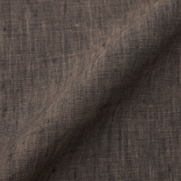 シルバーライン リネンポケットチーフ/ブラウン 茶中間