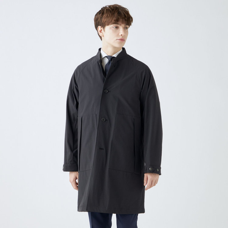 SUIT SELECT　アウトレット 【WEB限定/OUTLET/汚れ・キズ等有】【SL】3WAY スタンドカラーコート/ブラック/WATERPROOF ブラック系(黒)