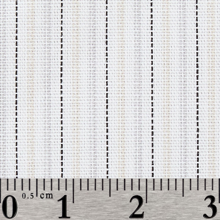 スーツセレクト 【国内縫製】【パターンオーダー】【形態安定】ワイシャツ/ホワイト×ベージュ＆グレーストライプ(COTTON100%) ホワイト系(白)