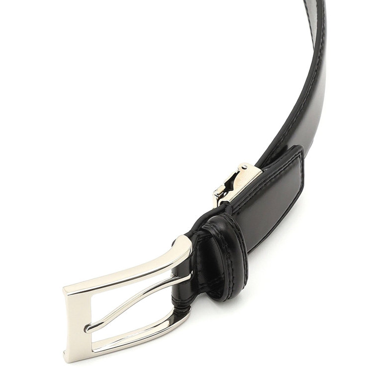 シルバーライン ピンバックルベルト 3.0幅/ブラック(ウエスト94cmまで対応) 黒