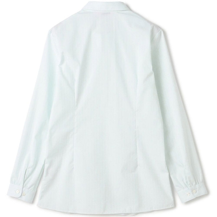 スーツセレクト 【SUIT SELECT×Samantha Thavasa】【長袖】リボン&フリル取り外しスキッパー/ミント×ドビーストライプ/形態安定 ミント系(薄緑)