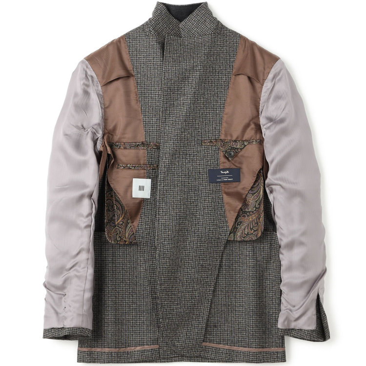 シルバーライン 【発送在庫あり】【CLASSICO TAPERED】【秋冬】3釦段返りシングルスーツ 2タック/グレー＆ネイビー×チェック/ウエストムーブ/MARZOTTO/※裾上げ必要 その他